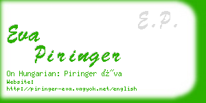 eva piringer business card